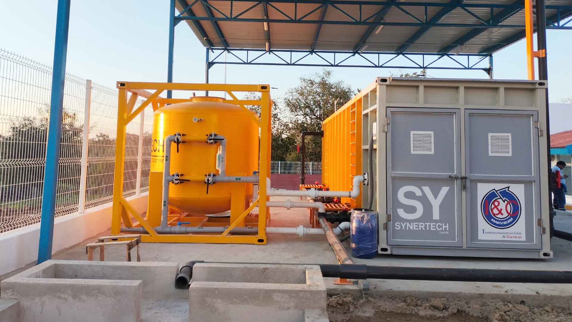 Planta contenedorizada para tratamiento de aguas residuales y agua potable COD 428: MARVIRJIM