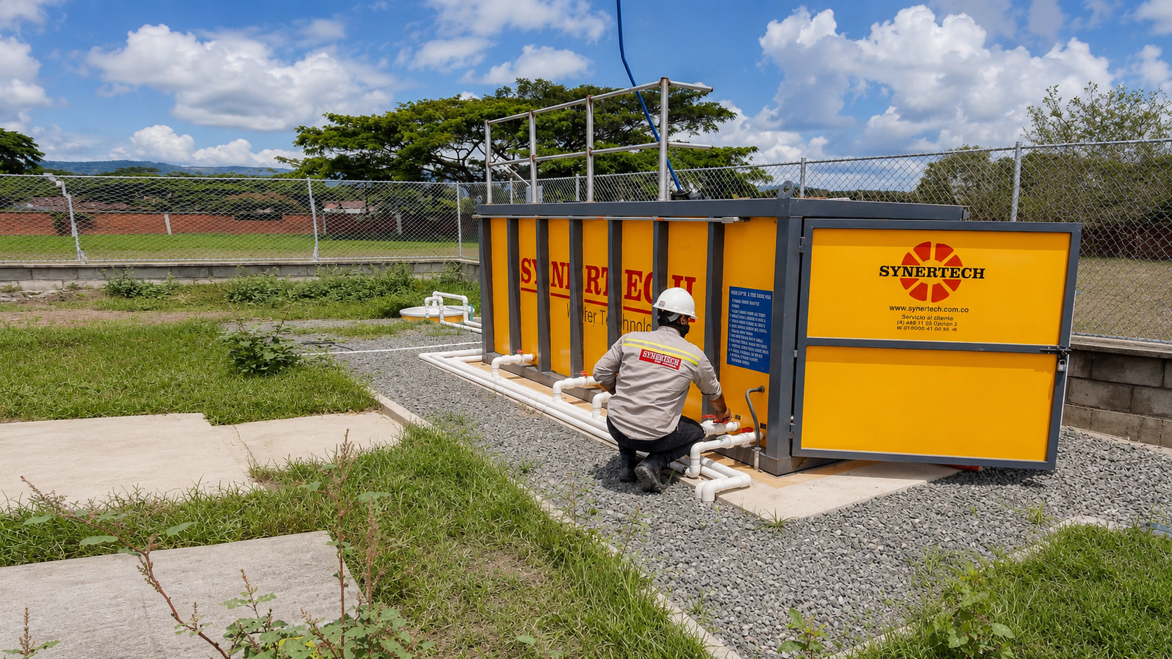 Planta contenedorizada para tratamiento de aguas residuales y agua potable COD 075: EDS TERPEL - SABALETAS