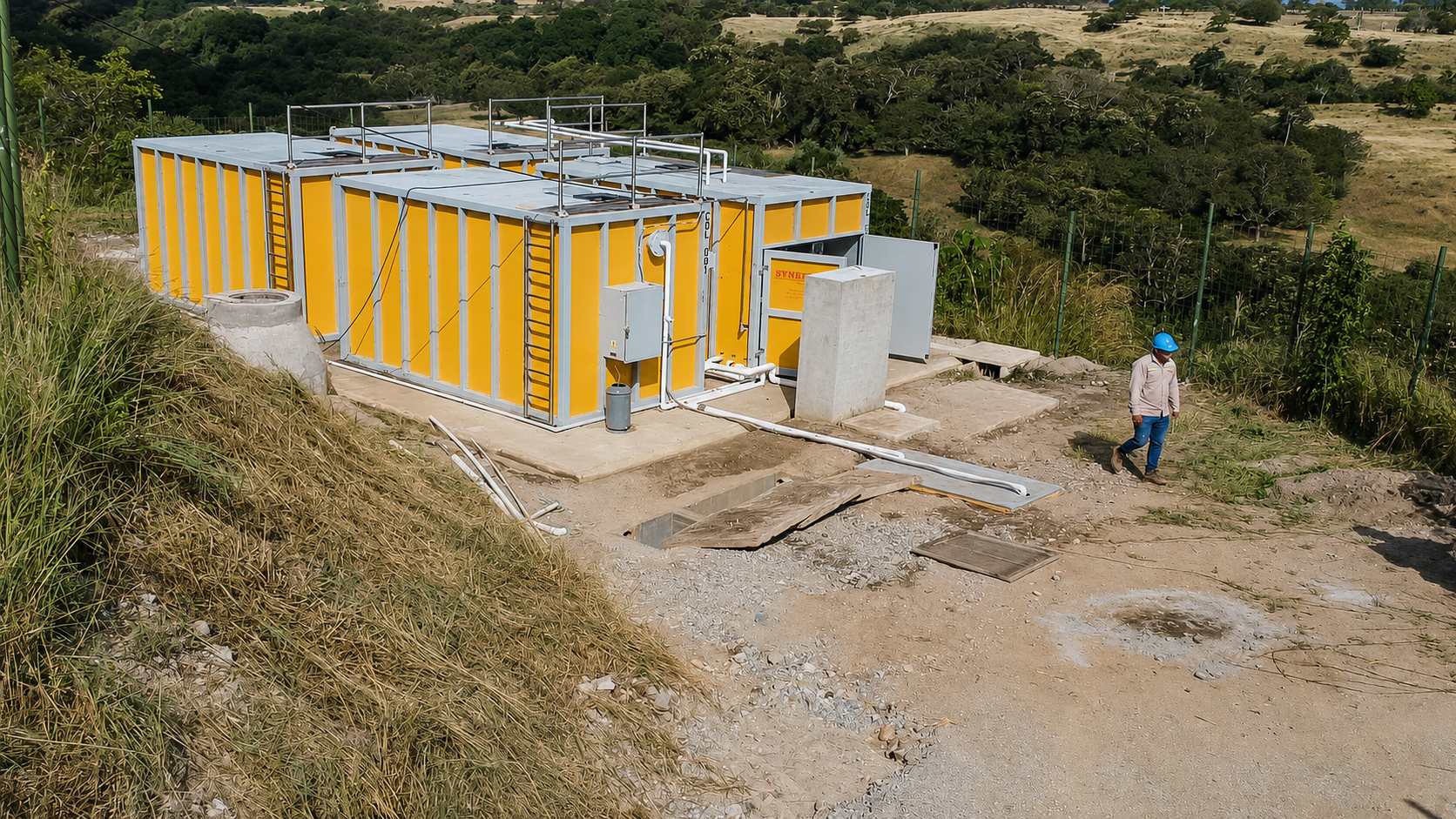 Planta contenedorizada para tratamiento de aguas residuales y agua potable COD 081: GRUPO CONSTRUCTOR MERAKI