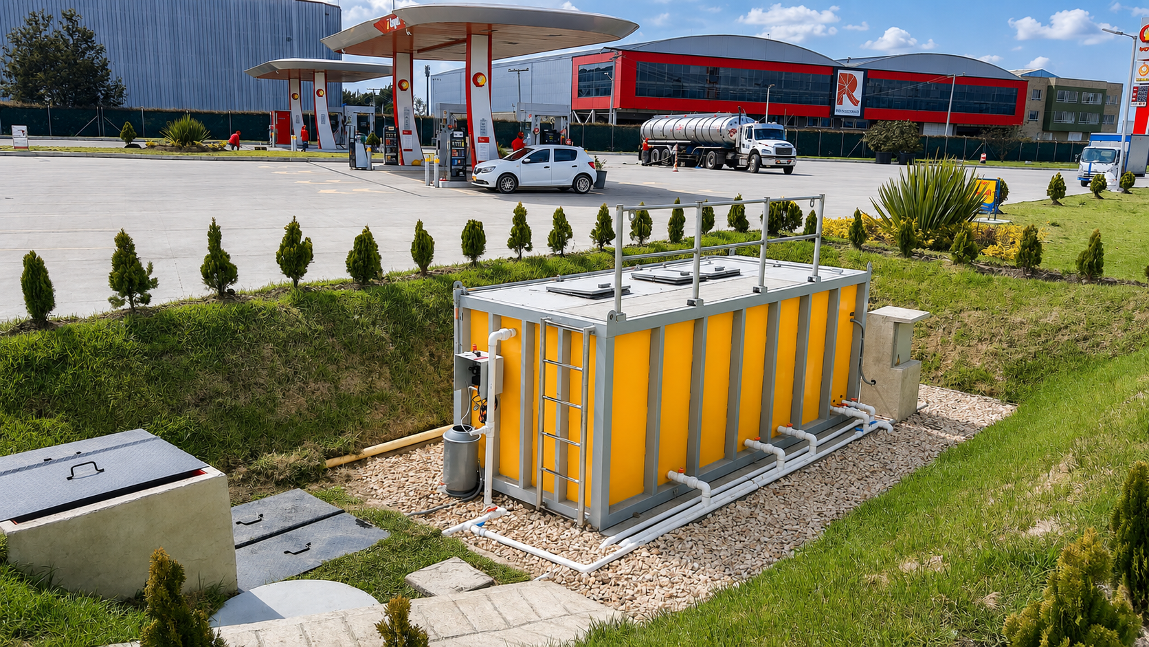 Planta contenedorizada para tratamiento de aguas residuales y agua potable COD 098: EDS TERPEL - INTEXZONA