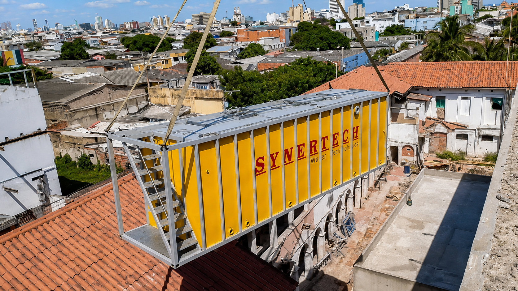 Planta contenedorizada para tratamiento de aguas residuales y agua potable COD 113: HOSPITAL BARRANQUILLA