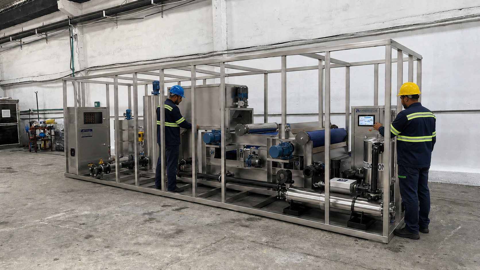 Planta contenerizada para tratamiento de lixiviados de rellenos sanitarios e industriales